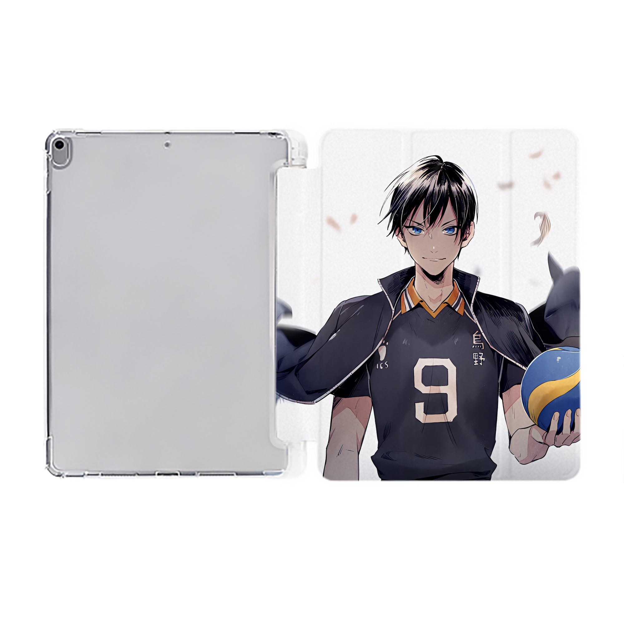 （画像用） ハイキュー!! Haikyu!! IPad ケース ペン収納付き 三つ折りスタンド PUレザー×シリコン 対応機種9.5/10.5/10.9インチ